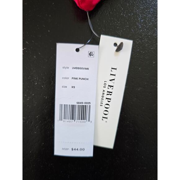 NWT Liverpool Pink XS Knit Sleeveless A-Line Top Blouse Crew Neck - Picture 6 of 6